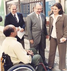 Presidente José Sarney em visita ao IBDD